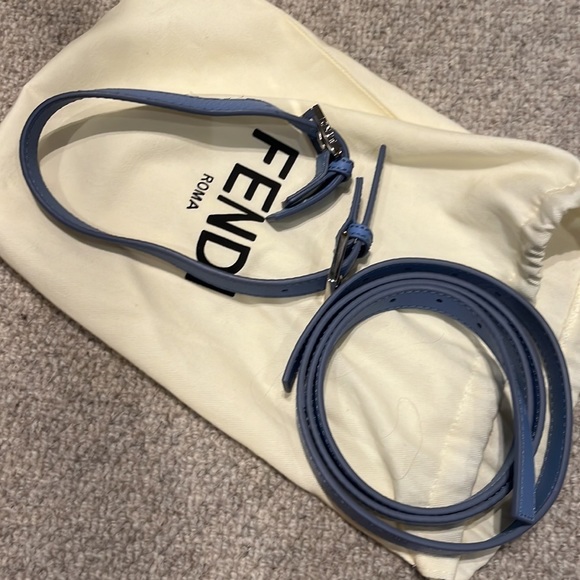 Rare color! FENDI Runway! GORGEOUS FENDI Baby Blue Baguette! PERFECT CONDITION - Picture 9 of 12